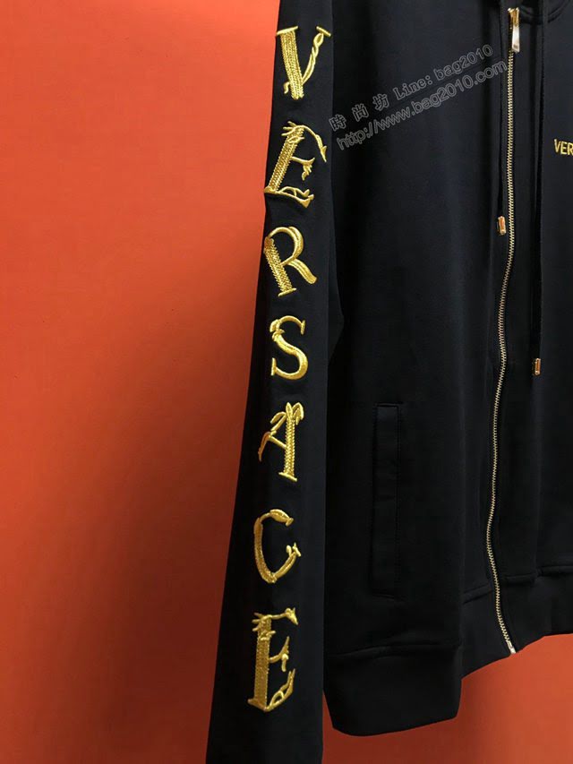 Versace男衛衣 範思哲2020款男裝 頂級品質 新款刺繡連帽衛衣  tzy2543